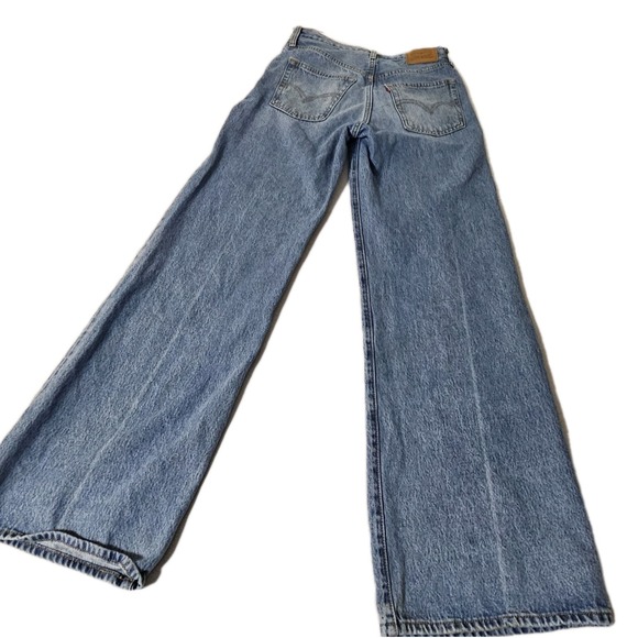 Levi's Ribcage Wide Leg Premium  Bell Flare High Rise Jeans Size 27 X 32 - Picture 5 of 12